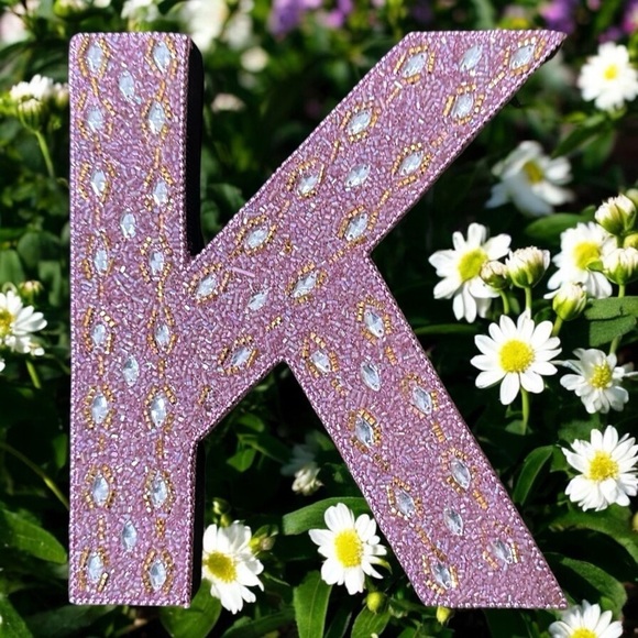 NEW Bombay Monogram Letter “K” Jeweled Decorative Piece - Picture 1 of 5